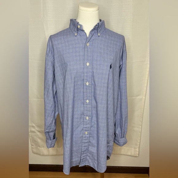 Ralph Lauren Yarmouth Blue Plaid Button Down Shirt - Picture 2 of 9